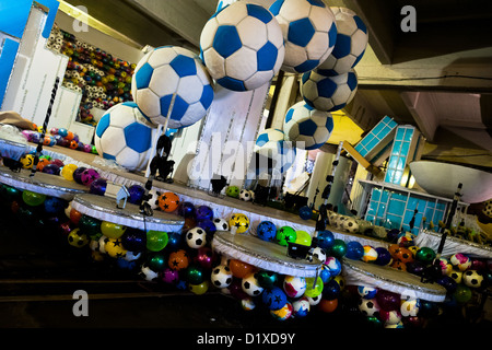 A carnival float seen during the construction process inside the workshop in Rio de Janeiro, Brazil. Stock Photo