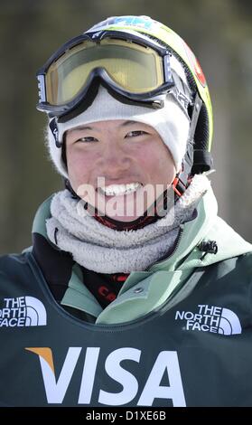 Grim Narita (JPN), JANUARY 7, 2013 - Freestyle Skiing : Gurimu Narita of Japan poses during Official Training of the Freestyle FIS World Cup Men's Halfpipe in Copper Mountain, Colorado, USA. (Photo by Hiroyuki Sato/AFLO) Stock Photo