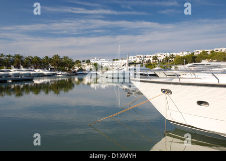 Cala d'Or, Mallorca, Balearic Islands, Spain. View across the Port Petit marina in Cala Llonga. Stock Photo