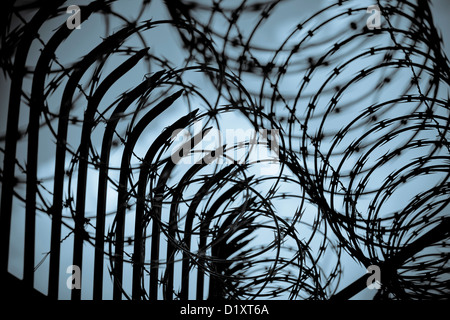 Razor wire Stock Photo