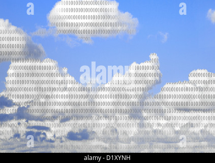 Cloud Computing Binary 1 0 Stock Photo