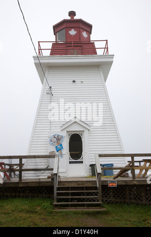 The lighthouse in Neil's Harbour, Cape Breton, Nova Scotia Stock Photo