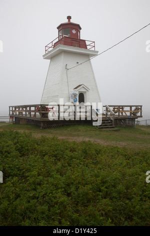 The lighthouse in Neil's Harbour, Cape Breton, Nova Scotia Stock Photo