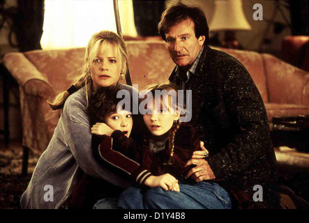 Jumanji  Jumanji  Sarah (Bonnie Hunt), Peter (Bradley Pierce), Judy (Kirsten Dunst), Alan (Robin Williams) *** Local Caption Stock Photo