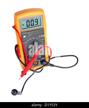 Modern digital multimeter on a white background Stock Photo - Alamy