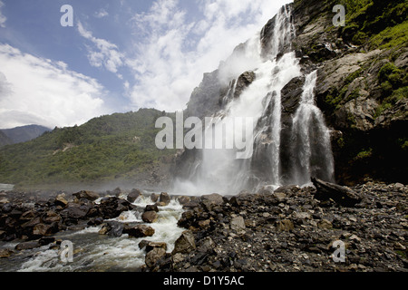 Nuranang Falls or Jang Falls, Tawang, Arunachal Pradesh, India Stock Photo