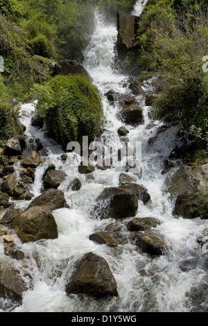 Flowing water at Nuranang Falls or Jang Falls, Arunachal Pradesh, India. Stock Photo