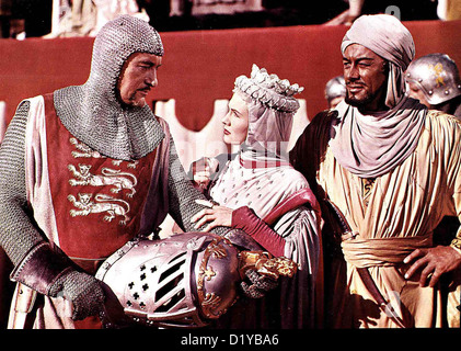 Der Talisman  King Richard Crusaders  George Sanders, Virginia Mayo, Rex Harrison Die Gesundheit Richards III. (George Sanders) Stock Photo