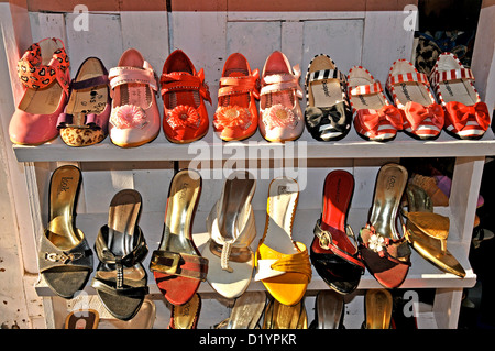 woman shoes shop Kathmandu Nepal Stock Photo