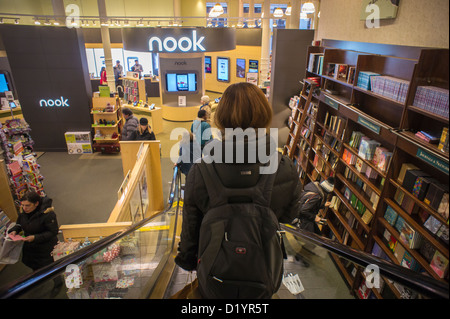 The Nook department in a Barnes & Noble bookstore off of Union Square in New York Stock Photo