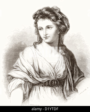 Maria Anna Angelika or Angelica Katharina Kauffman, 1741 –1807. Swiss-Austrian Neoclassical artist. Stock Photo