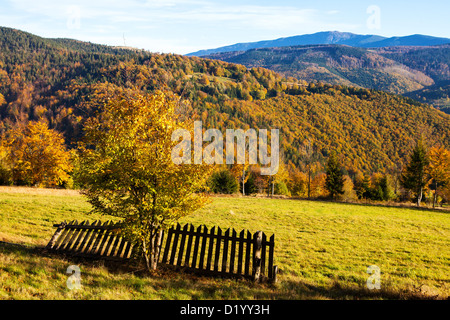 Beskidy mountains in autumn, Poland Stock Photo