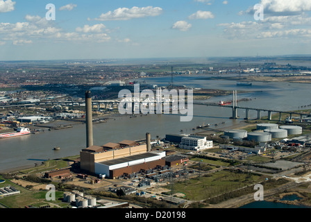 Littlebrook Power Station And Queen Elizabeth Bridge, Erith, Kent ...