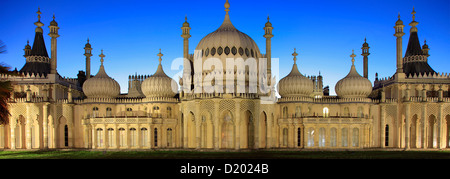 Dusk colours over Brighton Pavilion, Brighton City, Brighton & Hove, Sussex, England, UK Stock Photo
