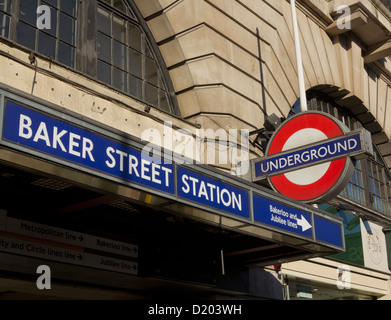 Baker Street Underground station in London, UK, opened 150 years ago by the Metropolitan Railways,10 January 1863 Stock Photo