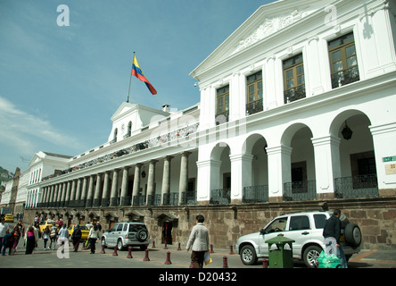 The Presidential Palace in Quito, capital of Equador. Once Carondelet palace, the lower level includes shops Stock Photo