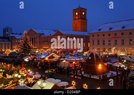 Christmas Market in Karlsruhe, Baden-Württemberg, Germany Stock Photo