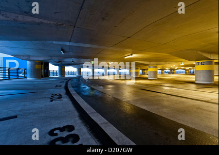 Modern architecture, car park at Hamburg airport, Hamburg, Germany Stock Photo