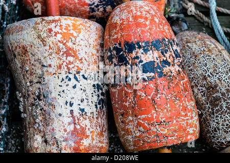 Old Dirty Faded Weathered Fishing Buoys Stock Photo 1467483038