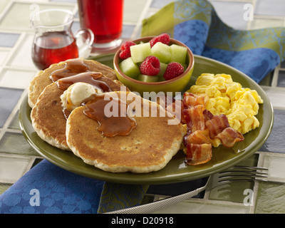 Multi-grain Pancake Breakfast Stock Photo