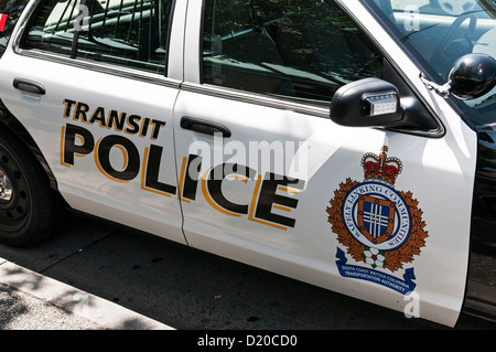 British Columbia's transit police officers , Canada's first Transit Police Service, have the same powers as regular police. Stock Photo