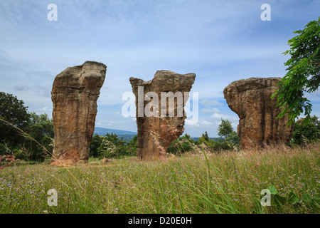 Detail of Monolithic -chaiyaphum province,Thailand Stock Photo