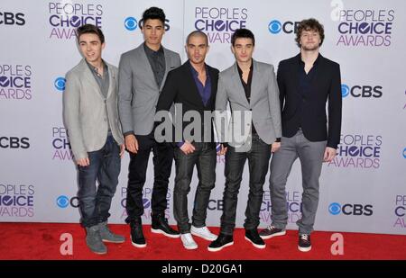 The Wanted at arrivals for The 39th Annual People's Choice Awards - ARRIVALS, Nokia Theatre at L.A. LIVE, Los Angeles, CA January 9, 2013. Photo By: Dee Cercone/Everett Collection Stock Photo