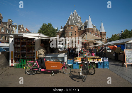 Nieuwmarkt with De Waag, Amsterdam, North Holland, The Netherlands Stock Photo