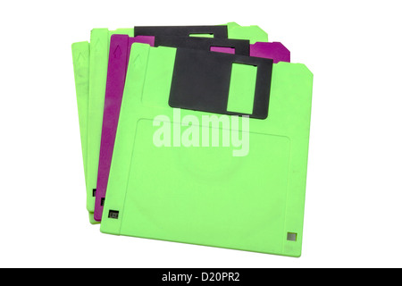 Computer floppy disk isolated on white background Stock Photo