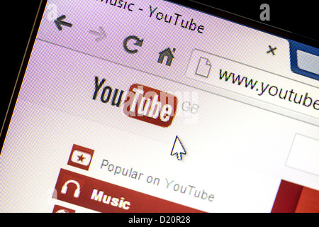 Youtube website. Youtube logo. Stock Photo