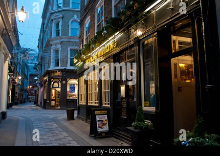 Ye Olde Watling pub in historic Bow Lane, City of London, UK Stock Photo