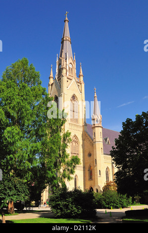 USA Indiana Notre Dame Basilica of the Sacred Heart University of Notre Dame Construction 1870 to 1888. South Bend, Indiana, USA. Stock Photo