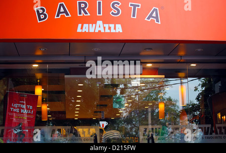 Barista Restaurant at Indian Market Stock Photo