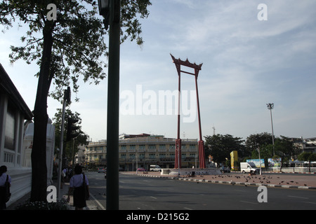 The Giant Swing in Bangkok , Thailand Stock Photo