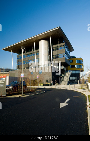 Newport University City Campus besides River Usk, Newport, South Wales. Stock Photo