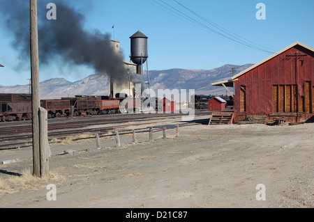 mcgill,nevada,usa,train and station lokomotive Stock Photo