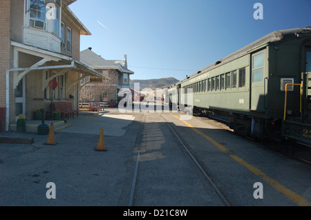 mcgill,nevada,usa,train and station lokomotive Stock Photo