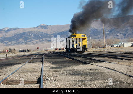 mcgill,nevada,usa,train and station lokomotive Stock Photo