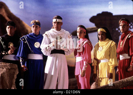 Power Rangers - Der Film  Mighty Morphin Power Rangers - Movie  Johnny Yong Bosch, David Yost, Jason David Frank, Amy Jo Stock Photo