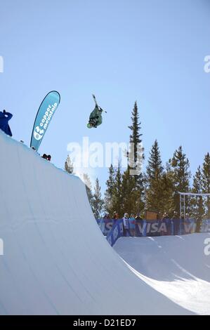 Grim Narita (JPN), JANUARY 9, 2013 - Freestyle Skiing : Gurimu Narita of Japan in action during the Freestyle FIS World Cup Men's Halfpipe Qualification in Copper Mountain, Colorado, USA. (Photo by Hiroyuki Sato/AFLO) Stock Photo