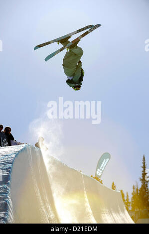 Grim Narita (JPN), JANUARY 9, 2013 - Freestyle Skiing : Gurimu Narita of Japan in action during the Freestyle FIS World Cup Men's Halfpipe Qualification in Copper Mountain, Colorado, USA. (Photo by Hiroyuki Sato/AFLO) Stock Photo