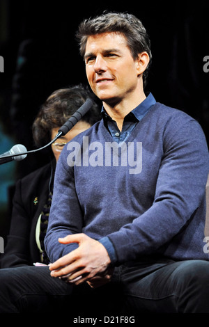 Actor Tom Cruise attends the 'Jack Reacher' press conference at the Ritz Carlton Hotel Tokyo, Japan, on January 9, 2013. Stock Photo