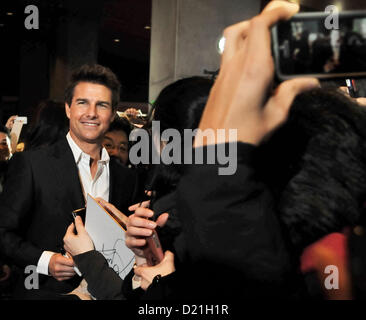 Tom Cruise, Jan 09, 2013 : Actor Tom Cruise attends the Japan Premiere for the film 'Jack Reacher' in Tokyo, Japan, on January 9, 2013. (Photo by AFLO) Stock Photo