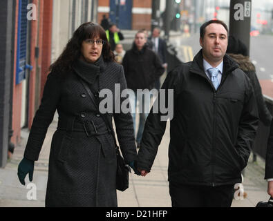 ASHLEY GILL-WEBB ASHLEY GILL-WEBB MAN CHARGED OVER BOTTLE THROWN DURING OLYMPIC 100M FINAL AT TRIAL. LONDON ENGLAND UK 11 Jan Stock Photo