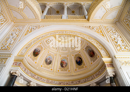 Ceiling inside of The Hermitage museum complex, St. Petersburg, Russia, Europe Stock Photo