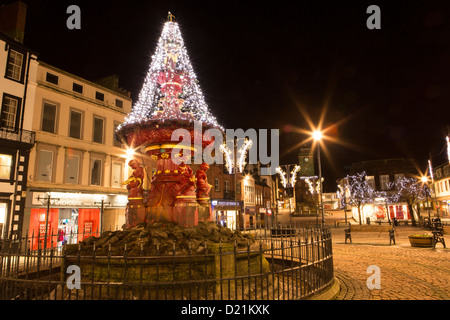 Christmas lights in Dumfries town centre Stock Photo