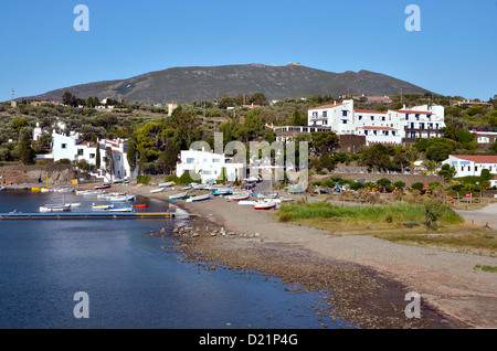 Port Lligat in Spain, village located on the Costa Brava at northeastern Catalonia in Spain. Salvador Dalí lived in the village. Stock Photo