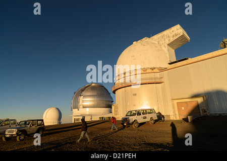 Hawaii-Canada-France, Gemini and UH 2.2 Telescopes on Mauna Kea Volcano, Big Island, Hawaii, USA Stock Photo