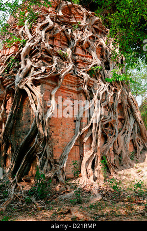 The pre-Angkorian ruins of Sambor Prei Kuk and Prasat Yeay Peau near Kompong Thom in Cambodia, Indochina. Stock Photo