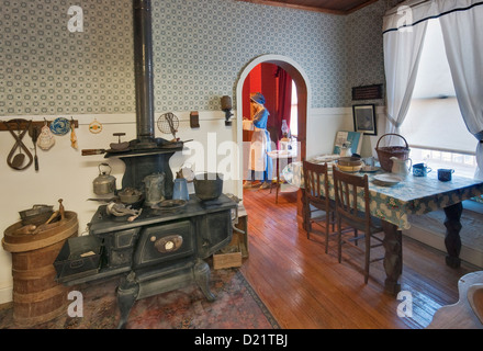 Pioneer Kitchen exhibit at West of the Pecos Museum in Pecos, Texas, USA Stock Photo